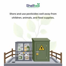 Store and use pesticides well away from children, animals, and food supplies.