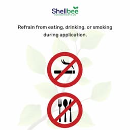 Refrain from eating, drinking, or smoking during application.